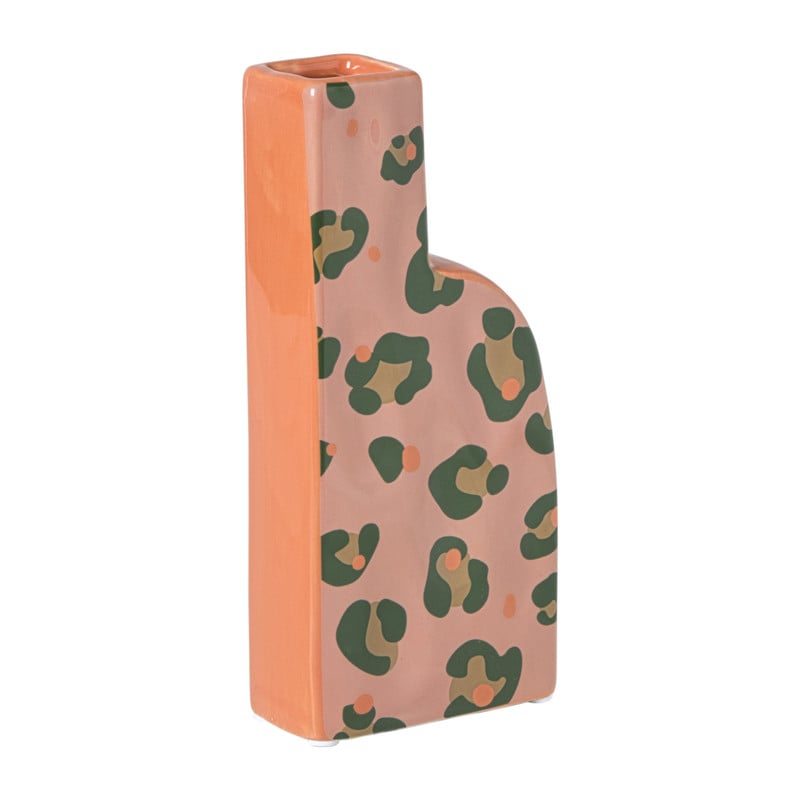 Vaas panter - roze - 23x10.5x5 cm