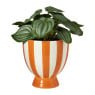 Bloempot keramiek - oranje - ø14.5 cm