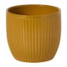 Bloempot rib - geel - ø13x12 cm