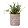 Bloempot tropical - paars - ø13.8x15.5 cm