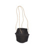 Plantenhanger mand gevlochten - zwart - 24x20 cm