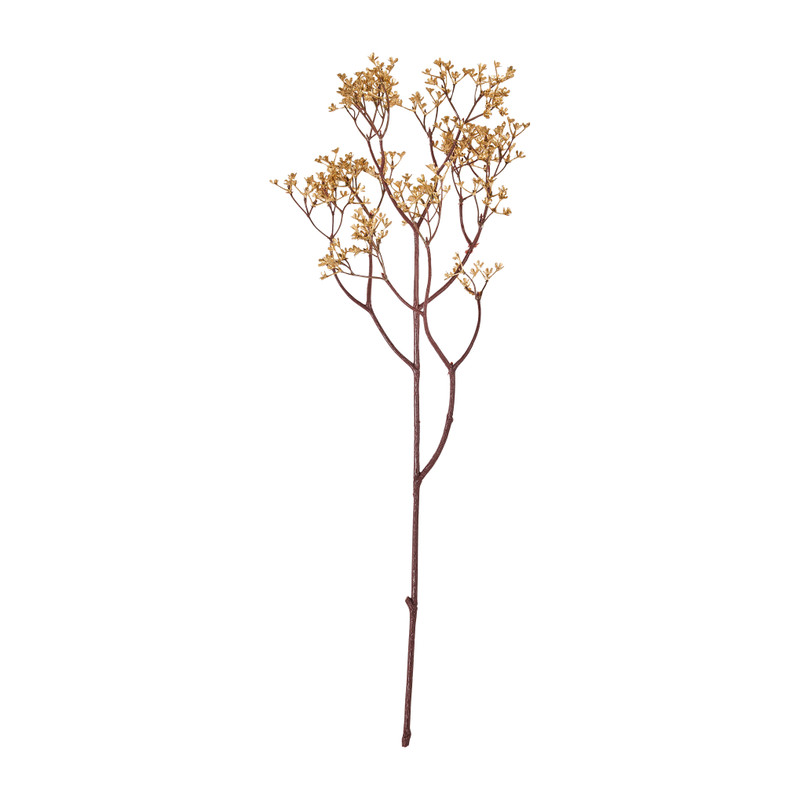 Mini bloemetjes tak - goudkleurig - 50 cm
