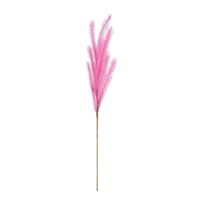 Pluim op steel - roze - 83 cm