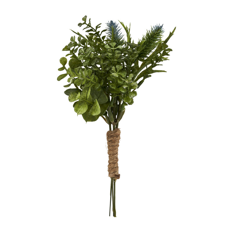 Boeketje eucalyptus/geranium - 19 cm