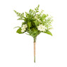 Boeketje besjes - groen/wit - 23 cm