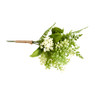 Boeketje besjes - groen/wit - 23 cm