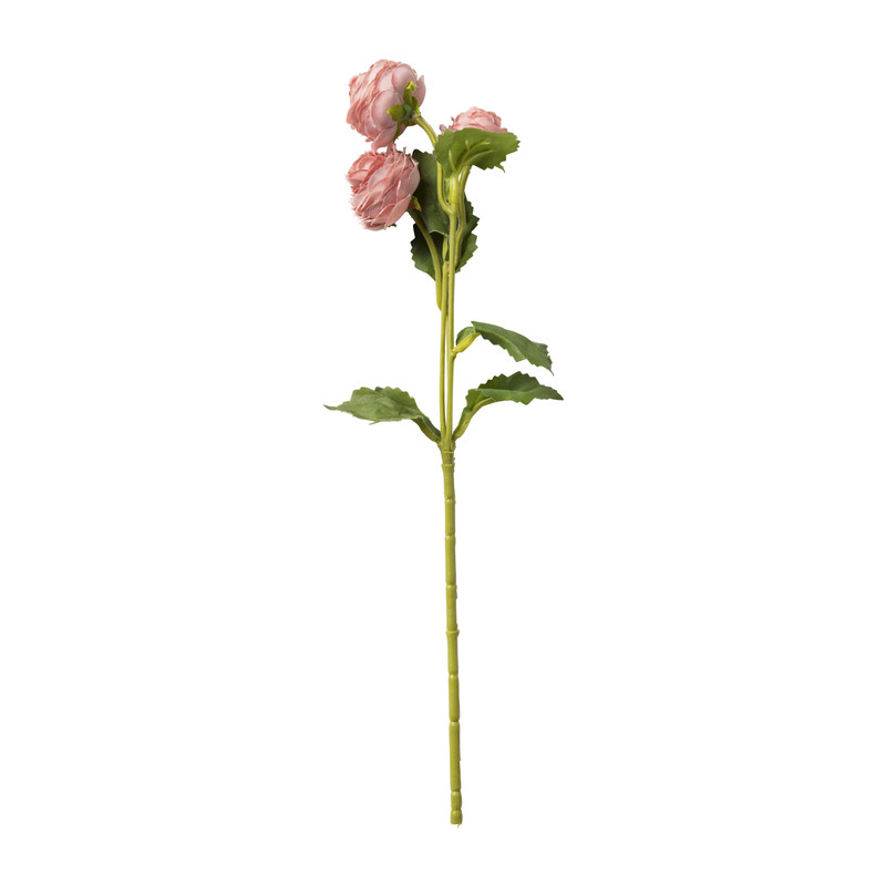 Kunsttak met rozen - roze - 41 cm
