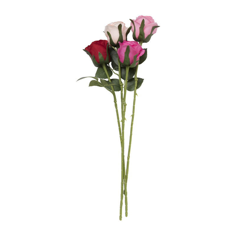 kunstbloem roos - diverse varianten - 50 cm