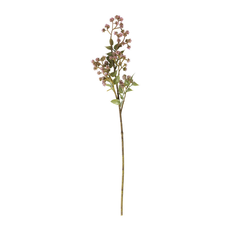 Kunsttak met besjes - roze - 66 cm