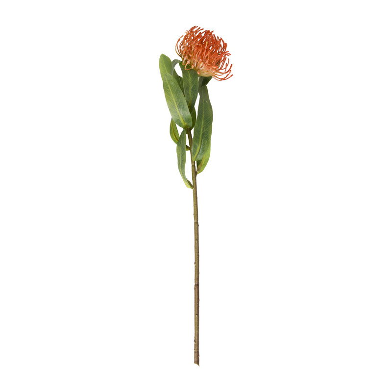 Kunstbloem speldenkussen - oranje - 48 cm