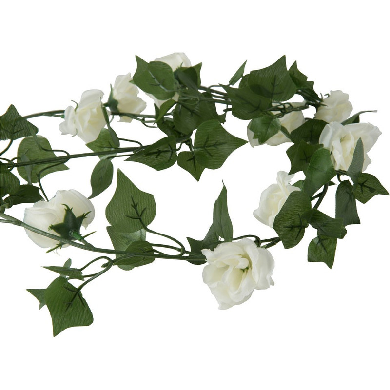 Roosguirlande - 170 cm - wit