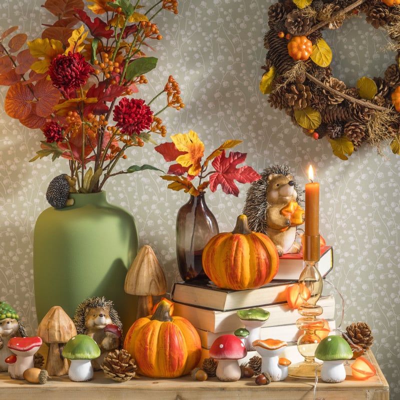 Kunsttak herfst - oranje - 60 cm