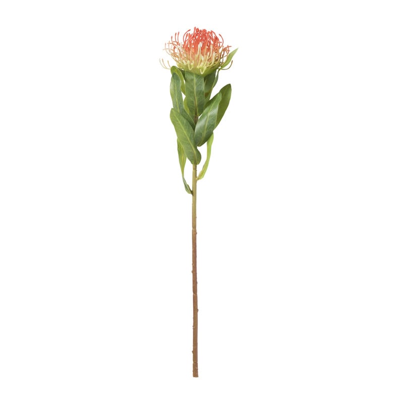 Kunstbloem speldenkussen - oranje - 48 cm