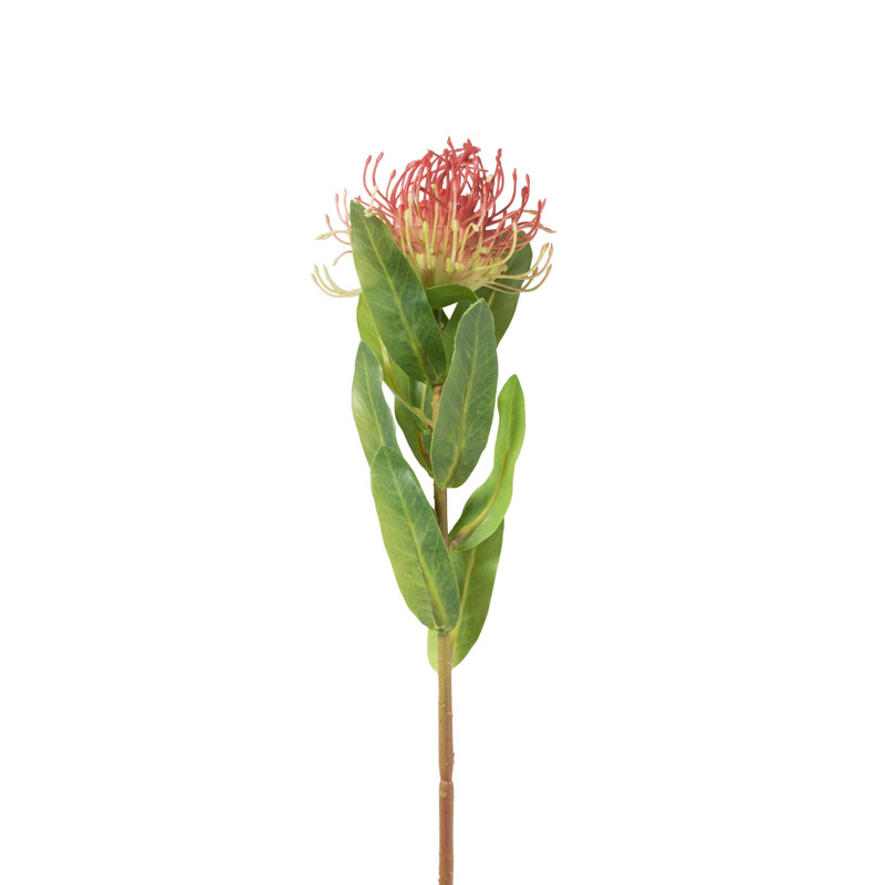 Kunstbloem speldenkussen - rood - 48 cm