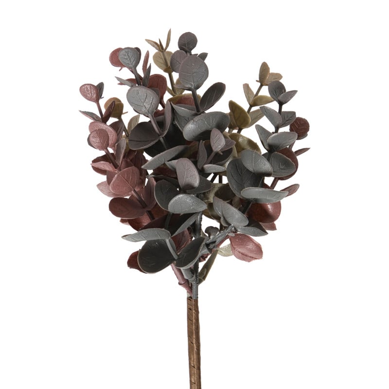 Kunsttak eucalyptus - rood - 23 cm