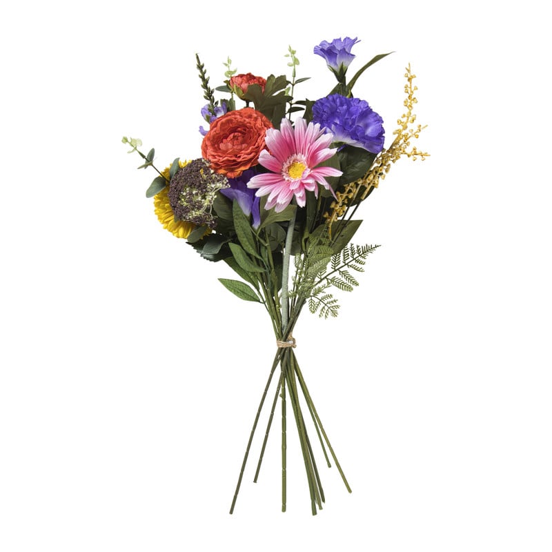 Boeket kunstbloemen - multikleur - 60 cm