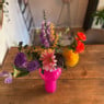 Boeket kunstbloemen - multikleur - 60 cm