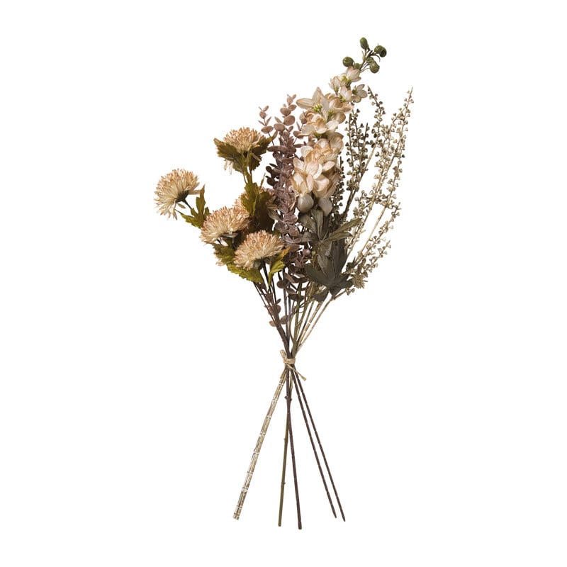 Boeket kunstbloemen - beige - 80 cm
