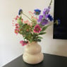 Boeket kunstbloemen - paars - 60 cm