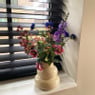 Boeket kunstbloemen - paars - 60 cm