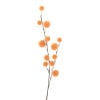 Kunsttak met bolletjes - oranje - 103 cm