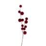 Kunsttak met bolletjes - rood - 103 cm