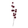 Kunsttak met bolletjes - rood - 103 cm