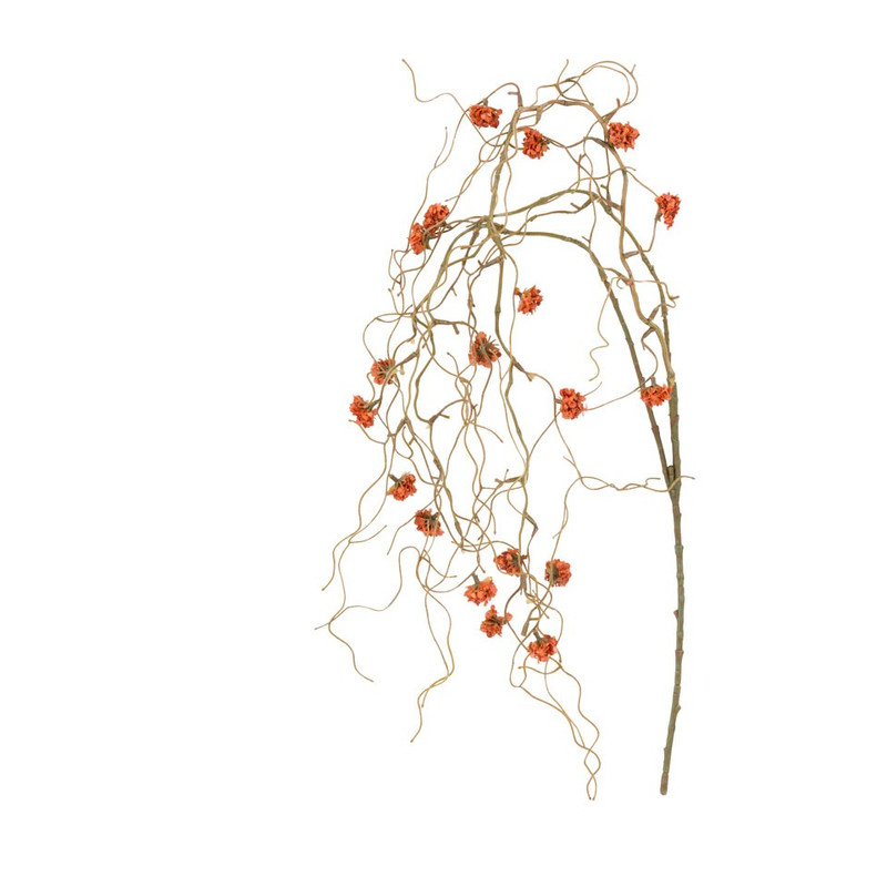 Tak met kleine bloemen - oranje - 110 cm