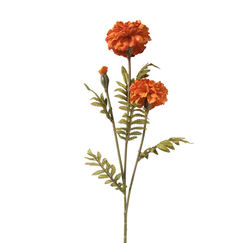 Kunstbloem hortensia - oranje - 62 cm