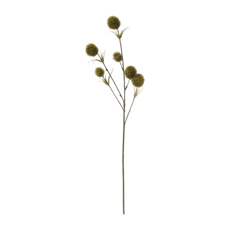 Kunsttak met bolletjes - groen - 63 cm