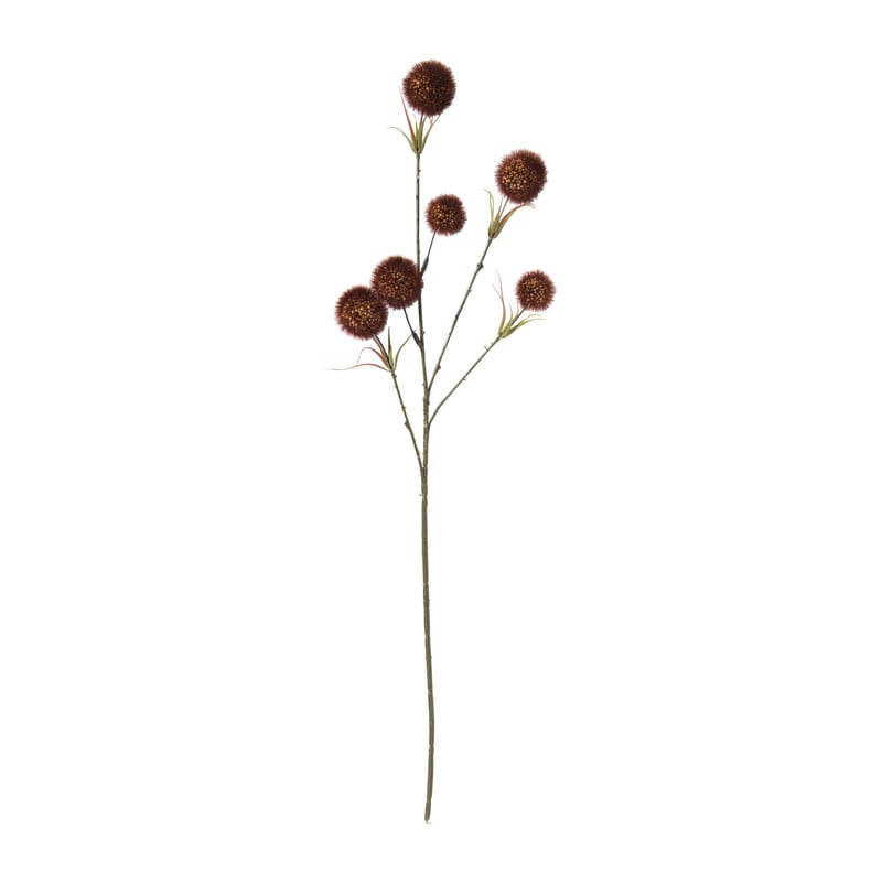 Kunsttak met bolletjes - rood - 63 cm
