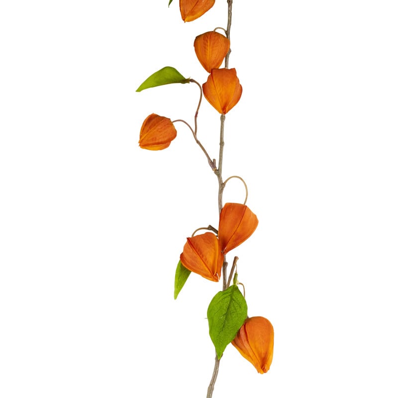 Kunsttak lampion - oranje - 91 cm