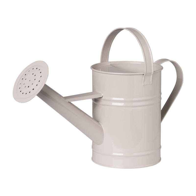Decoratie gieter ijzer - taupe - 33x22x12 cm