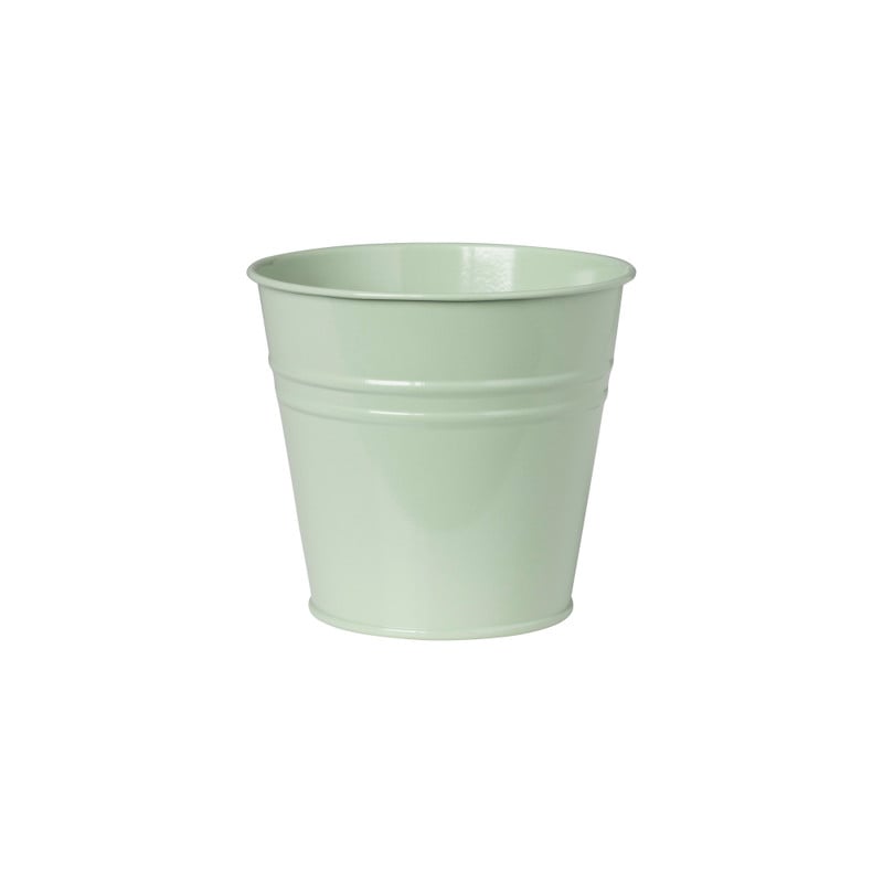 Bloempotje ijzer - groen - 10x7x9.5 cm