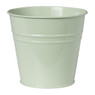 Bloempot ijzer - groen - 13.5x9x12 cm