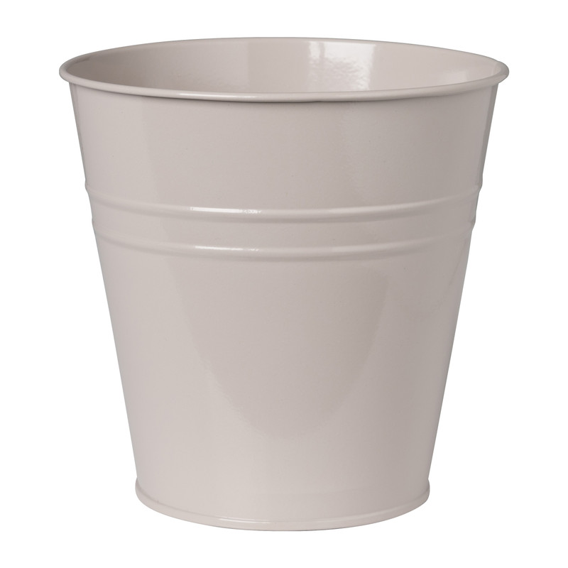 Bloempot ijzer - taupe - 13.5x9x12.5 cm