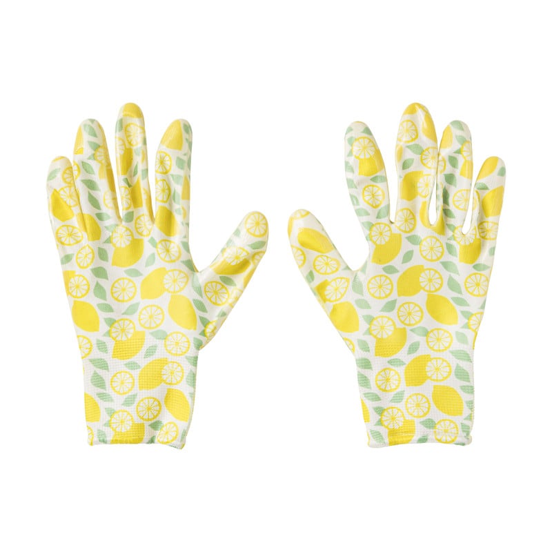 Tuinhandschoen citroen print - geel - one size