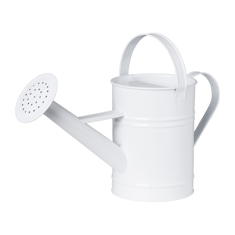 Decoratie gieter ijzer - wit - 33x22x12 cm
