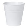 Bloempot ijzer - wit - 13.5x9x12.5 cm