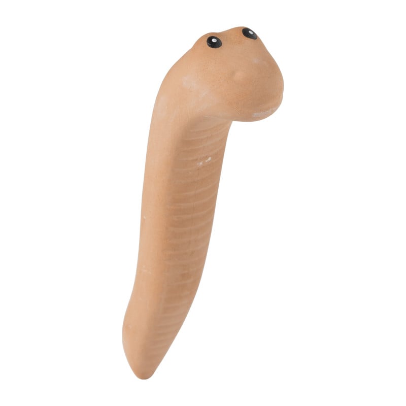 Water meter worm - keramiek - 2.7x10.4x1.8 cm