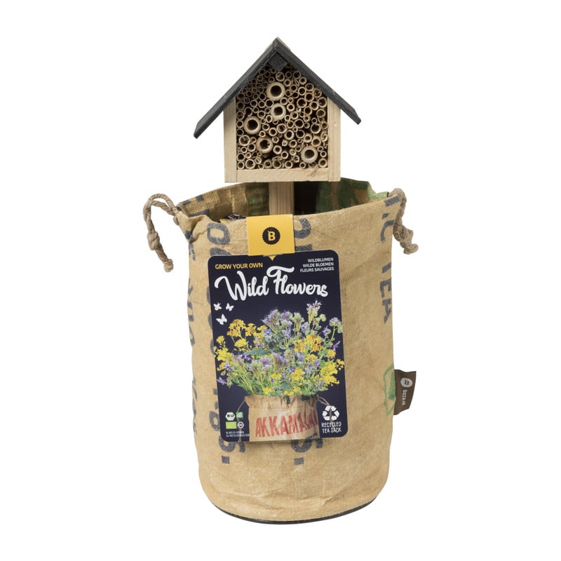 Insectenhotel met bloemen - diverse varianten