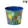 Bloempot met bloemetjes - diverse varianten - ø12x10 cm
