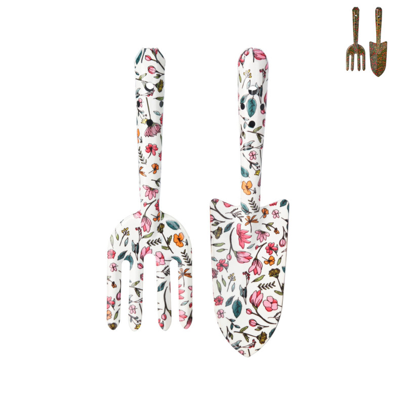 Tuingereedschapset met print - diverse varianten