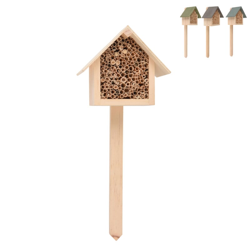Insectenhotel op stok - diverse varianten - 29.5x11.5x7.6 cm