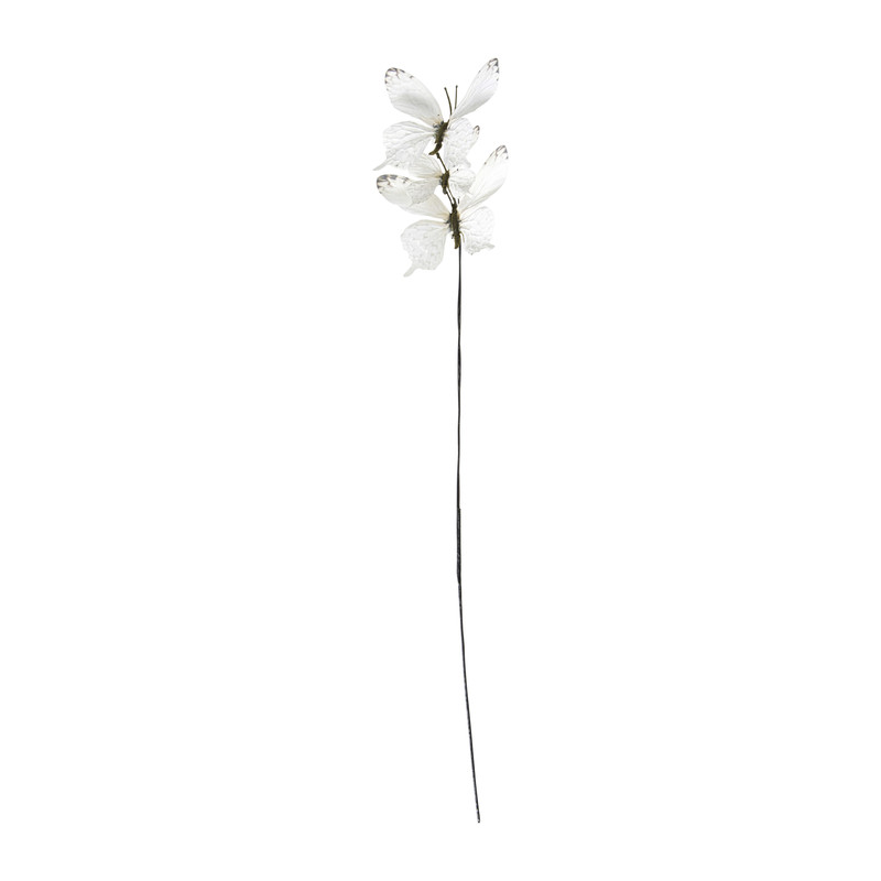 Vlinder op stok - diverse varianten - 12.5 cm