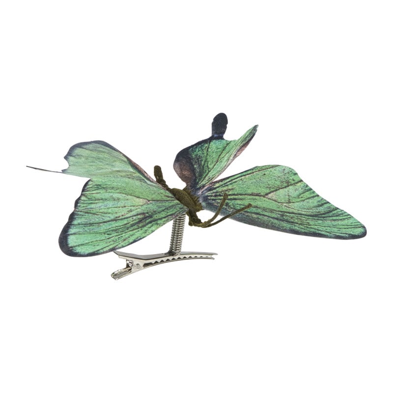 Vlinder op clip - diverse varianten - 12.5 cm