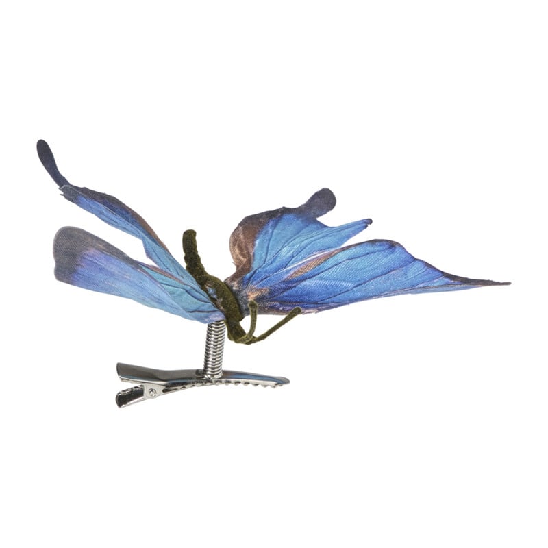 Vlinder op clip - diverse varianten - 12.5 cm