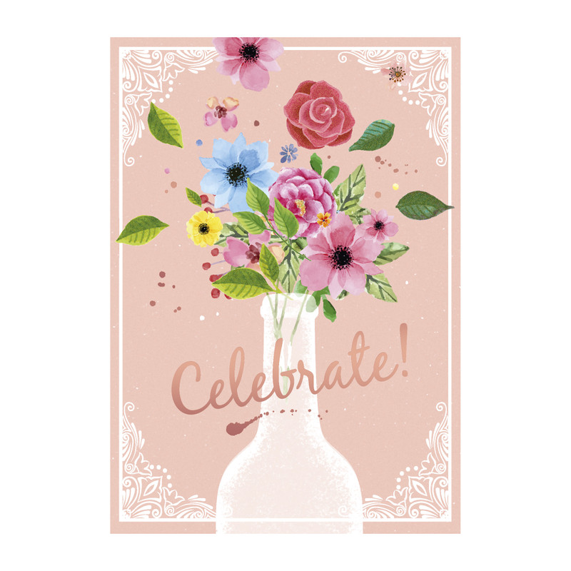 Wenskaart exotic - celebrate