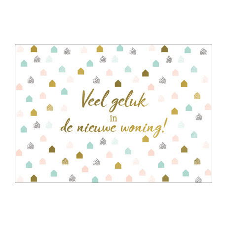 Wenskaarten - goudprint - set van 10