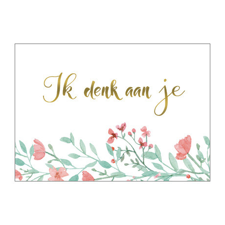 Wenskaarten - goudprint - set van 10
